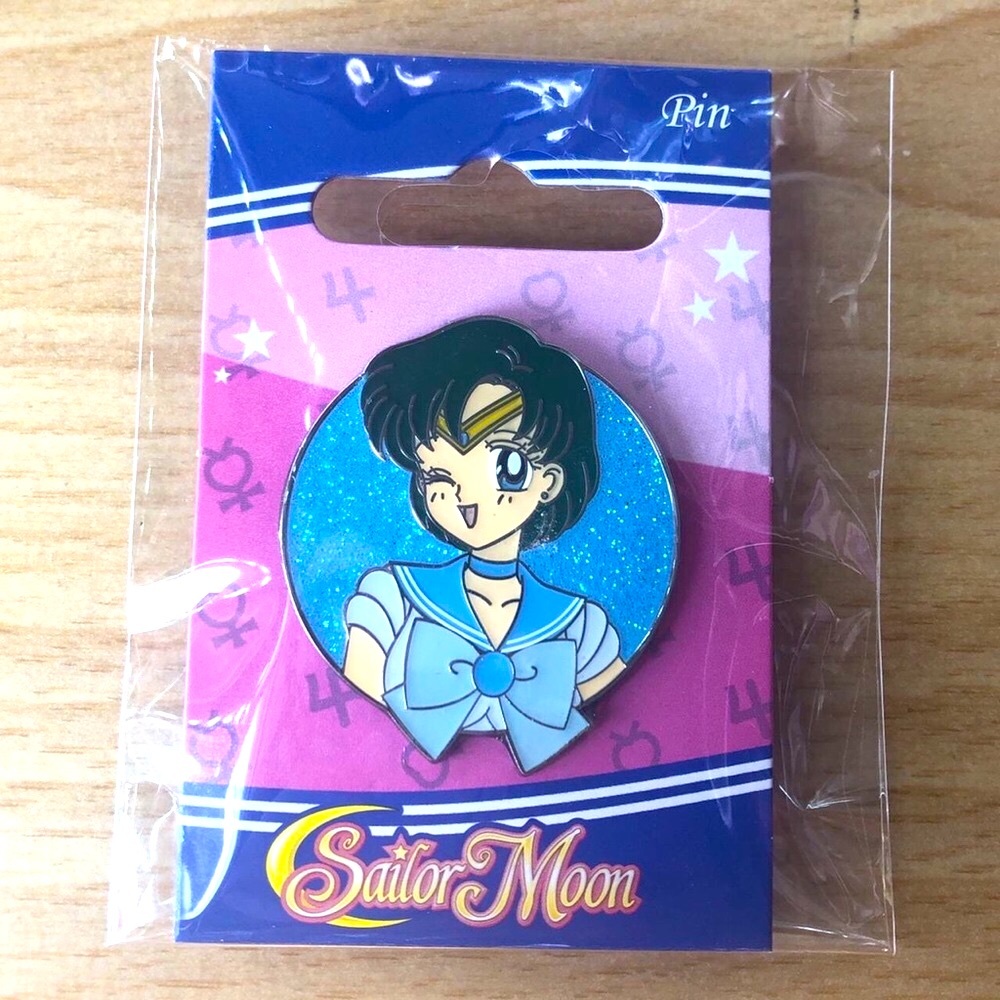 Sailor Moon Sailor Mercury Glitter Enamel Pin
